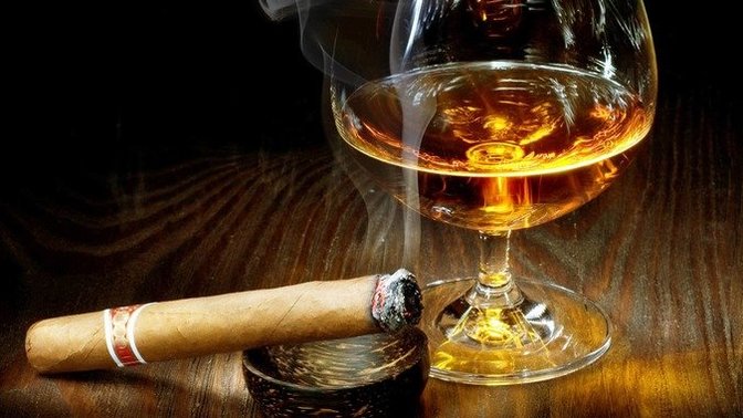 Who enjoys a nice cigar with a whiskey, rum or brandy?
