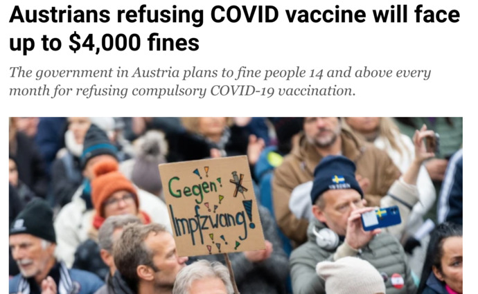 Do you support fining people for not being vaccinated?