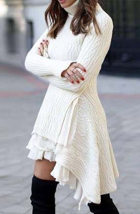Which sweater dress would you choose for a casual meet up (with suede boots) ?