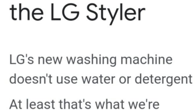 A new clothes washer what would happen if it was sold sense it doesn't use water?
