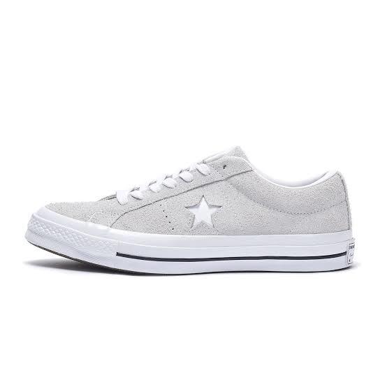 Converse suede one stars but in a light purple.