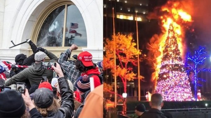 9/11 and Pearl Harbor are classified as terrorist attacks. What would be a third: January 6th Capitol Insurrection or the FOX Christmas Tree fire?