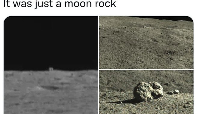 How sad are you that the ‘figure’ seen at a distance by Chinas lunar rover on the moon turned out to be just a rock?