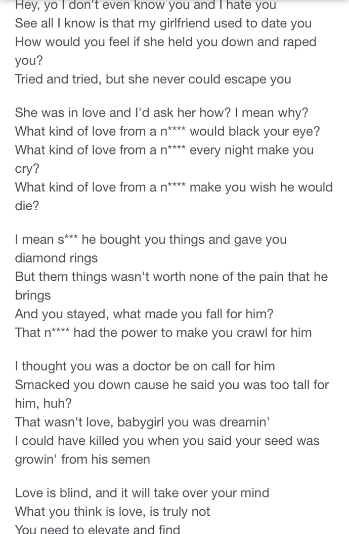 Lyrics from Love is Blind
