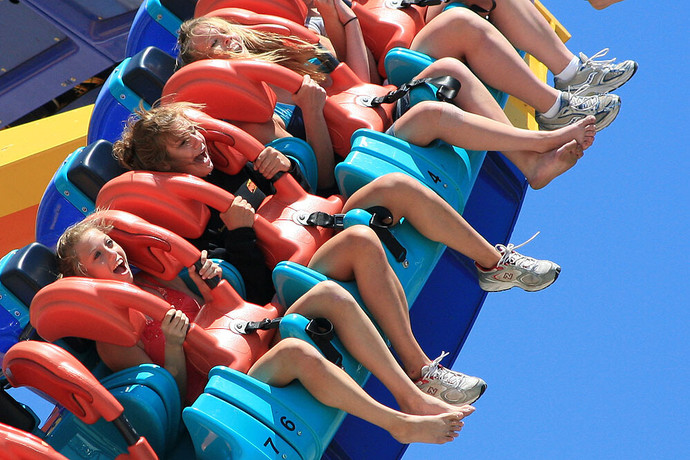 Have you ever lost a shoe on roller coaster? What type of shoe it was?