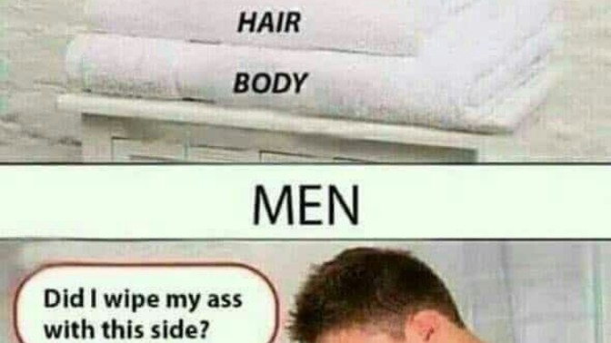 Do you have a different towel for different body parts?