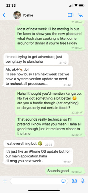 3rd date with online match?