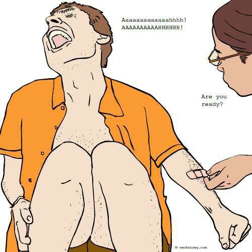 How do you remove a sticking plaster?