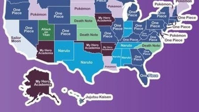 Anime lovers: what do you think of this chart of the US?