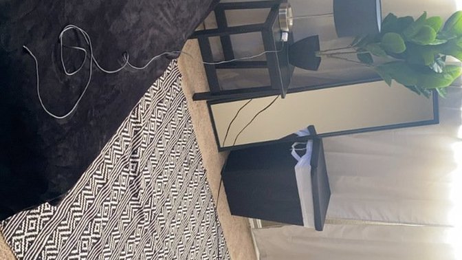 POLL- DO I KEEP THE RUG OR BUY A NEW RUG FOR MY STUDIO HOME HELP? IS THE RUG UGLY?