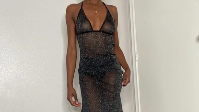 I am going to a conversation later, hows my evening gown looking?