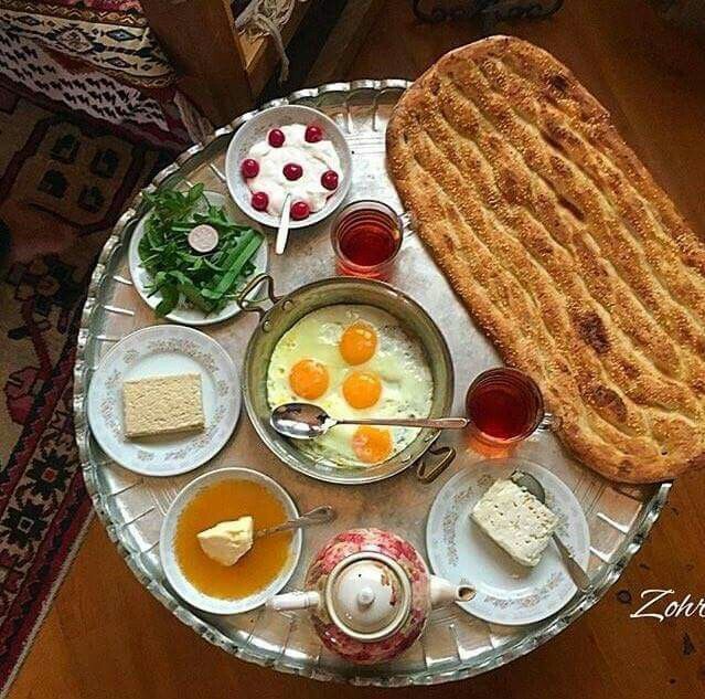Typical Persian breakfast