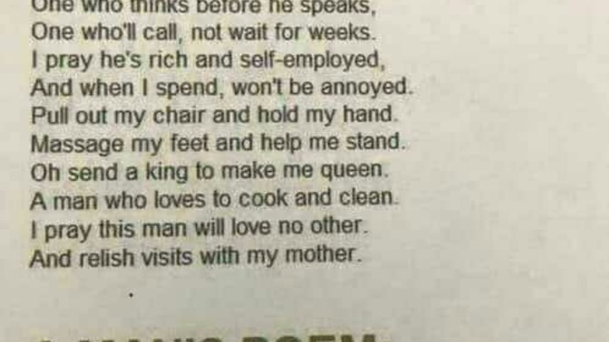 How many requirements of this poem do you match?
