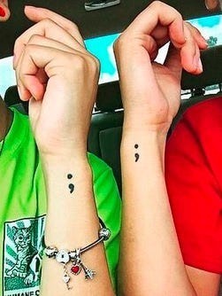 What is your opinion on the semicolon tattoo?