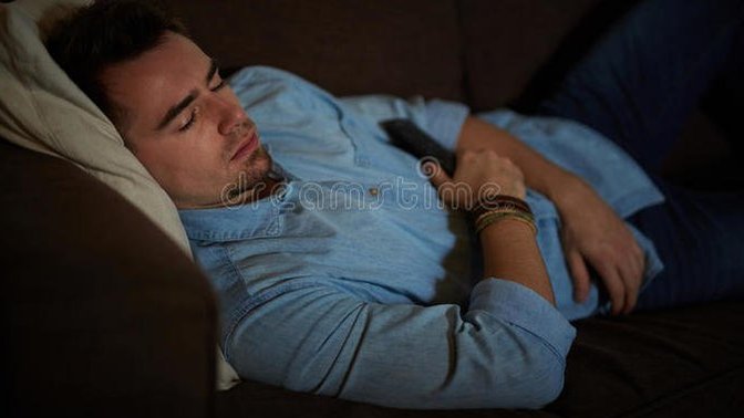 Men, do you fall asleep with the T. V. remote clutched in your hand?