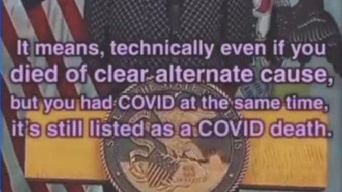 How many of the supposed 800,000 COVID deaths are actual COVID deaths?