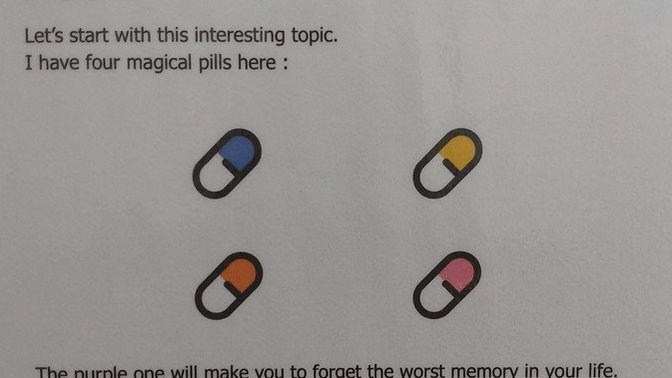 Some magical pills. You can only choose one. Which one would you take?