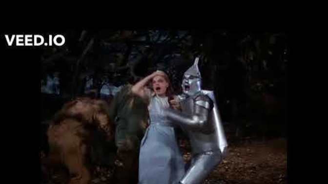 In the movie "Wizard of Oz", when the witch ordered the flying monkeys to attack Dorothy and the gang, but what did they do to the lion in the film?