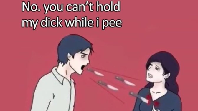 I just saw this meme on Twitter, is it that common for girls to want to hold a guys "D" while he is peeing?