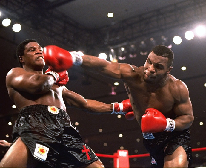 Would you rather get kicked in the nuts, or take a straight right hand from prime Iron Mike Tyson?