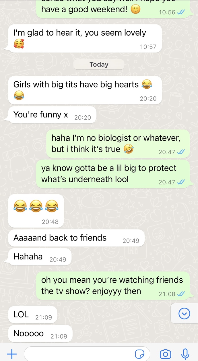 If he is attracted to me why does he friendzone me after admitting it’s hard to when he remembers my assets (lol)?
