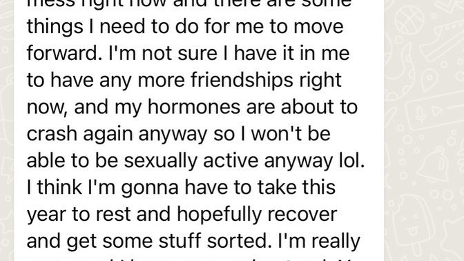 If he’s struggling so bad. Wasn’t it odd to go on a date with me, friendzone me then flirt with me then send me this?