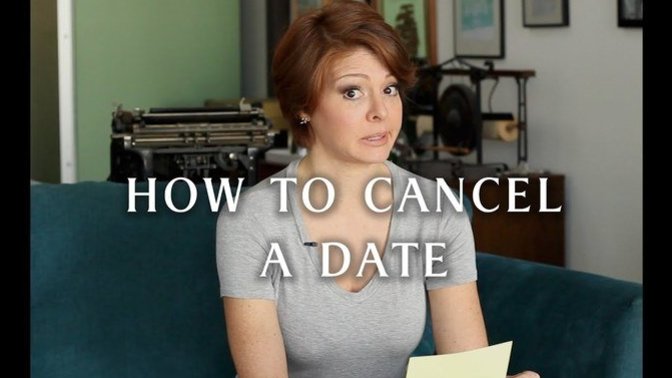 How much notice would you give if you were going to cancel a FIRST date?