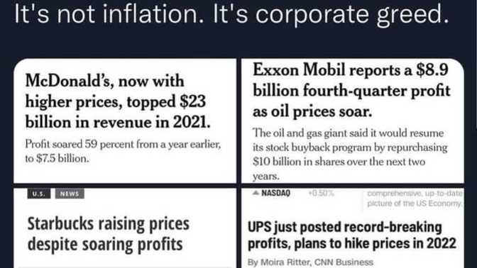 How come we have to tighten our belts when Corporate America is raking in cash?