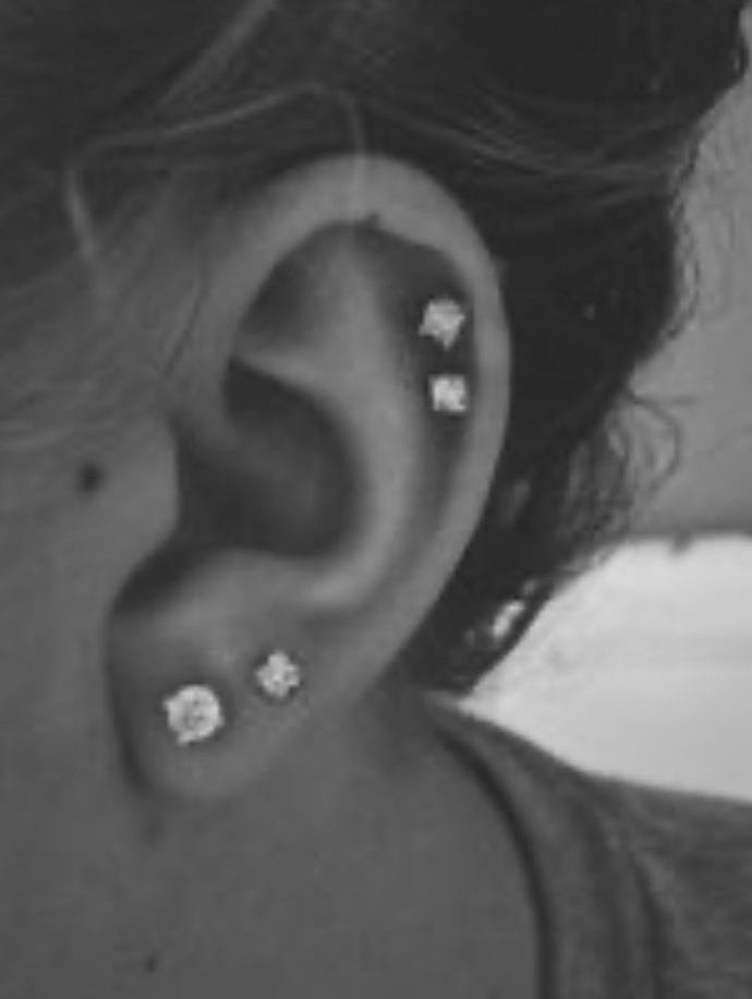 Which one looks best? Do you prefer one or two helix piercings?