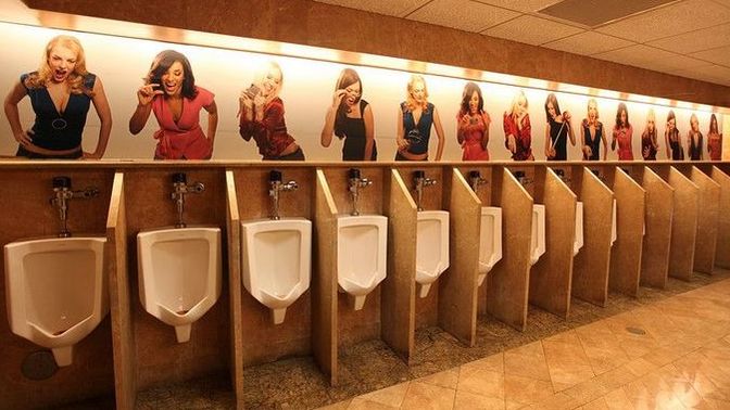 Girls, do you feel like if this were what most public men's bathrooms were changed to at bars and clubs, the vibe would be different?