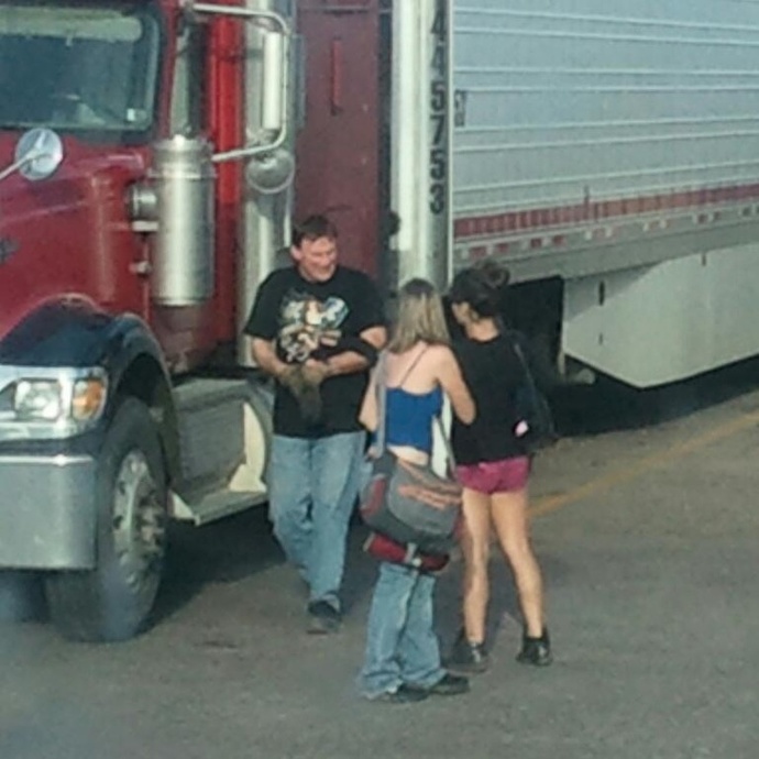 Would you like to show your appreciation to a Canadian trucker who is clogging up the supply chain?