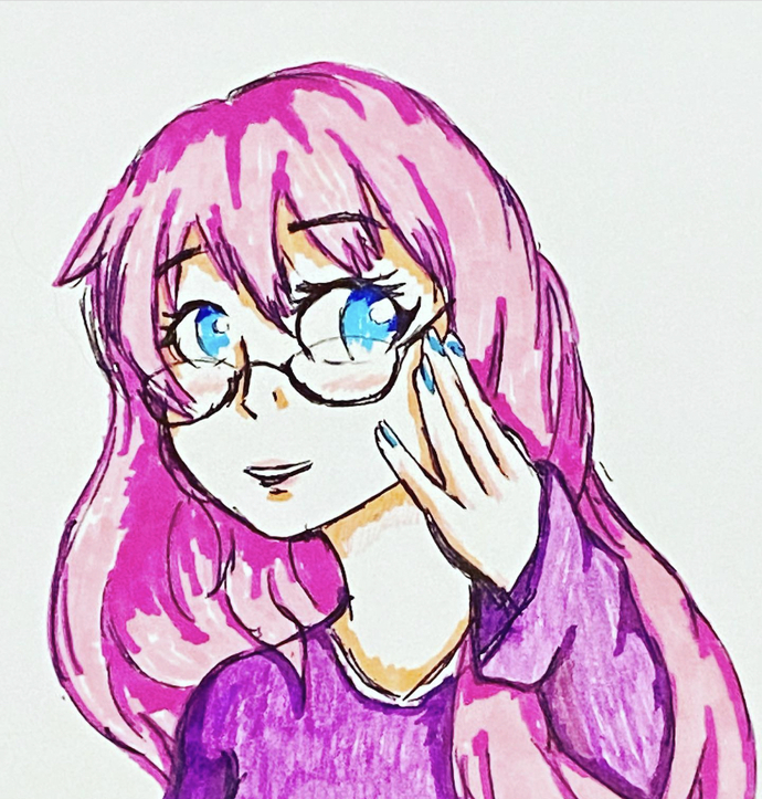 Drew my own anime avatar. What do you think?
