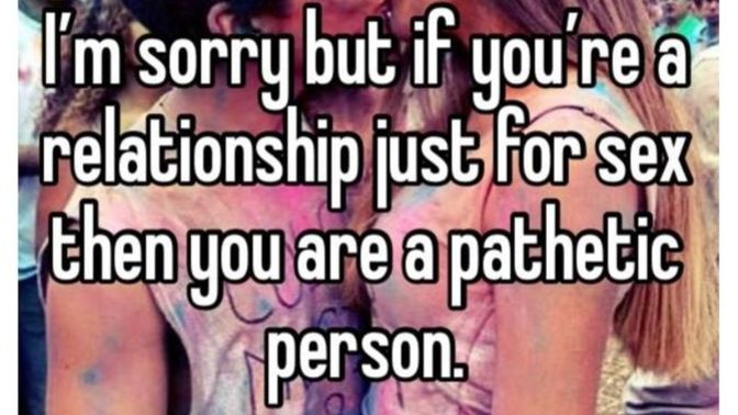 Do people actually get into relationships just for sex?