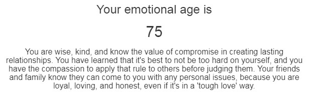 What do you feel is your mental age?