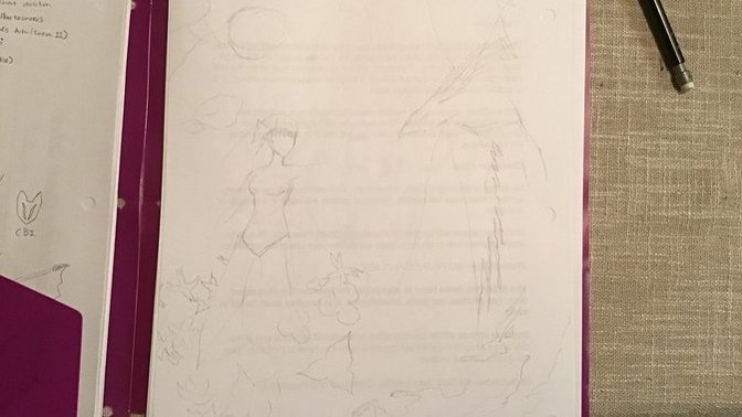Remember that one drawing with the girl and the fire pterosaur creature thing?