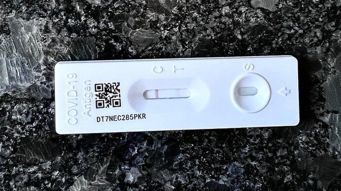 Does this Covid rapid antigen test look positive or negative?