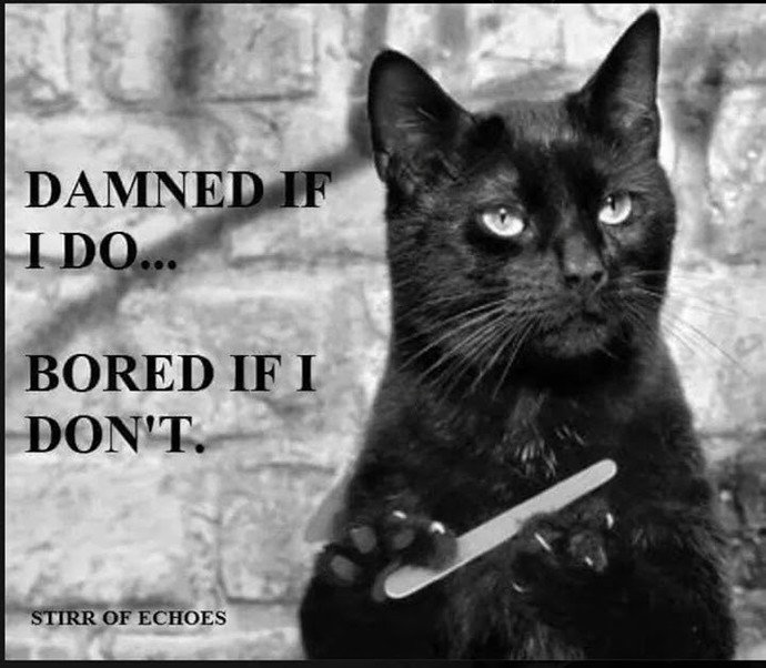 Idle hands are the Devils play things. ?