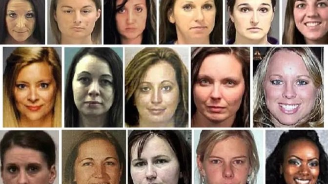 This are pictures of female criminals who are diagnosed as psychopaths, is this cherry picking or do all of psychopath them have similar looking face?