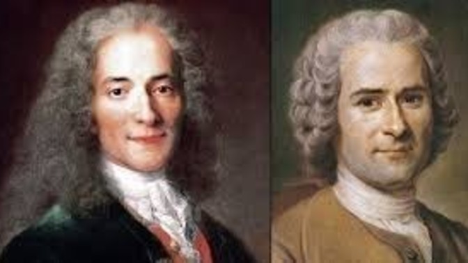 Philosophically, are you closer to the thought of Voltaire or Rousseau?