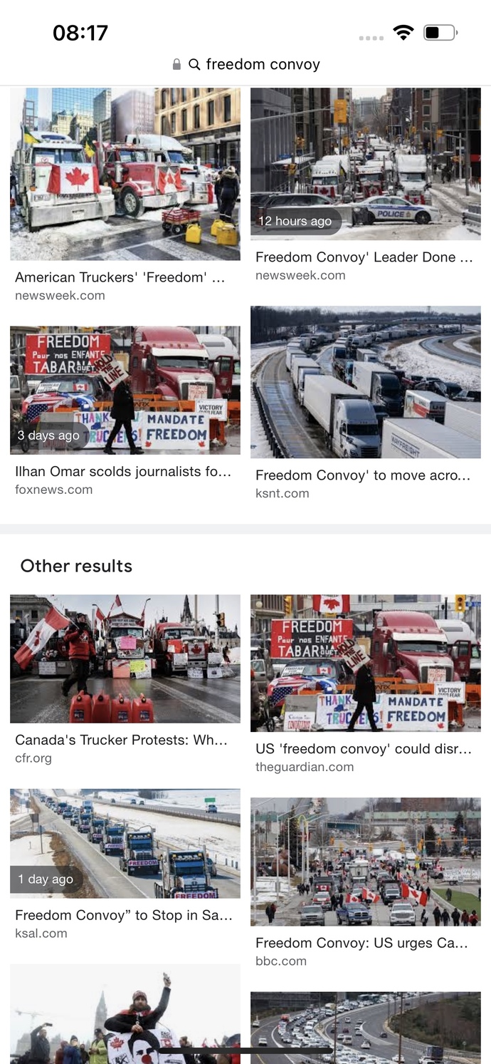 What are your thoughts on the Freedom Convoy?
