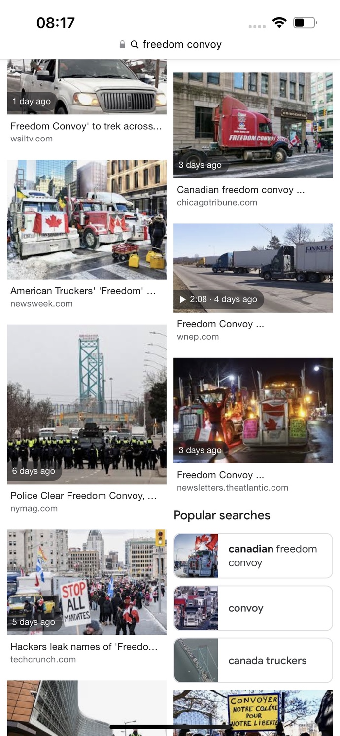 What are your thoughts on the Freedom Convoy?