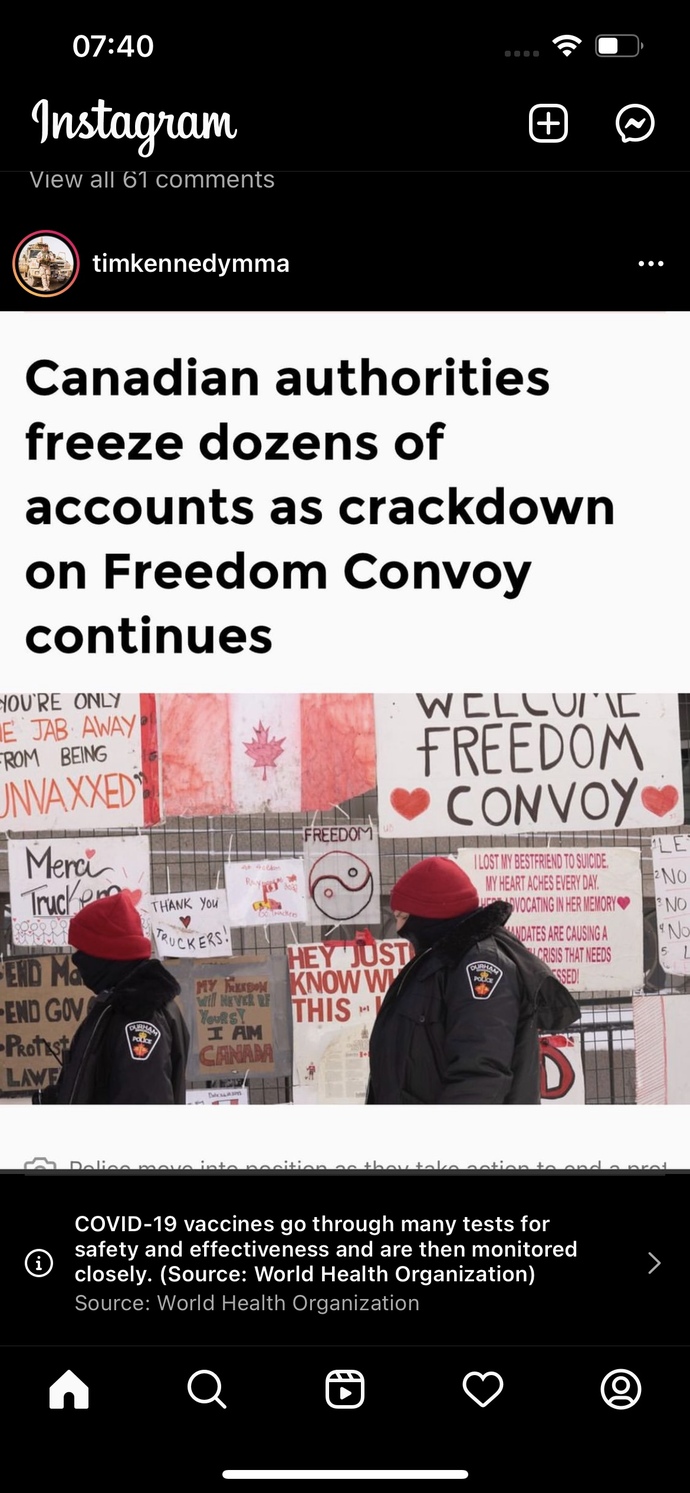 What are your thoughts on the Freedom Convoy?