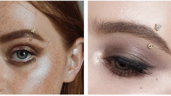 Do you like these intricate delicate piercings on eyebrows?