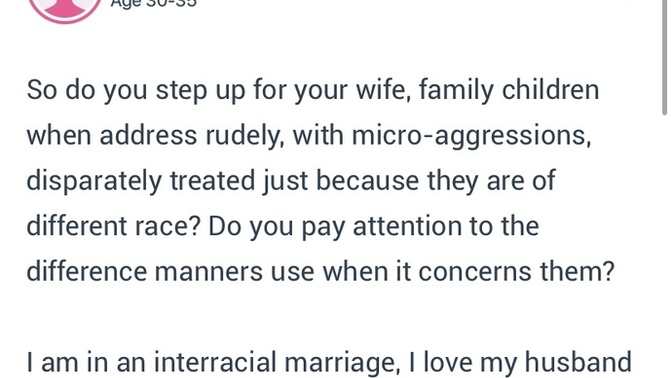 Interracial families, Husband’s do you step up?