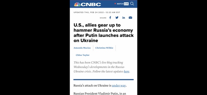 What are your thoughts on Russia’s recent attack on Kyiv, Ukraine?