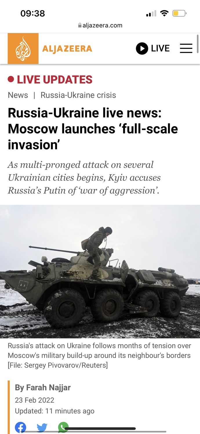 What are your thoughts on Russia’s recent attack on Kyiv, Ukraine?