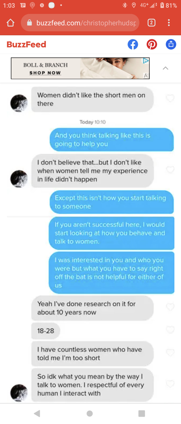 Being shamed for you height is one thing. But how women respond to this insecurity as a result of that is quite another. Is she in the wrong?