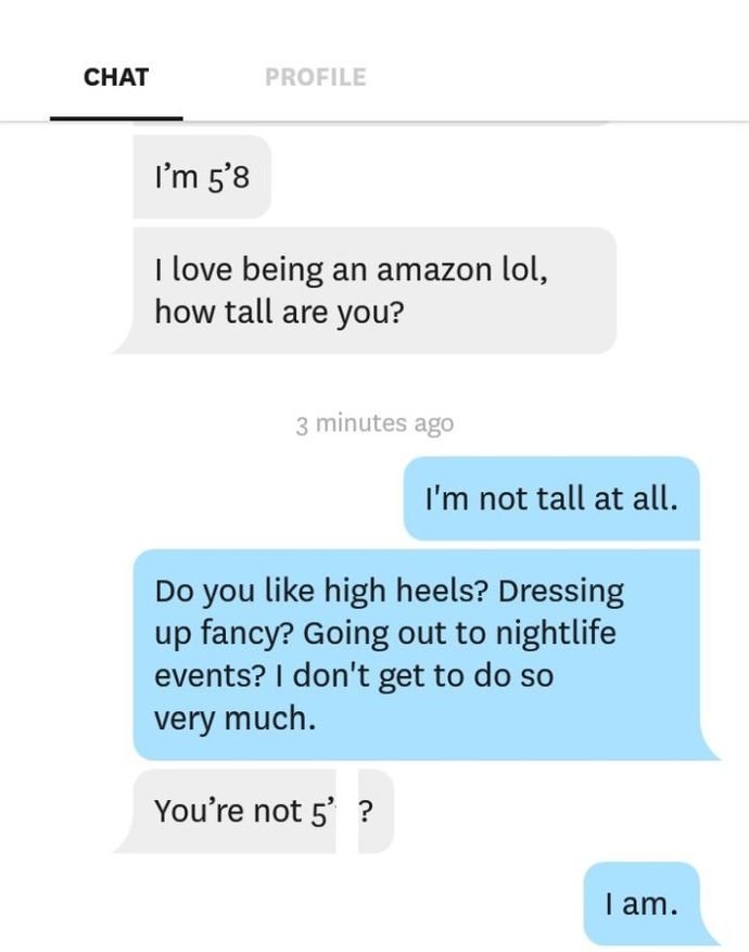Being shamed for you height is one thing. But how women respond to this insecurity as a result of that is quite another. Is she in the wrong?