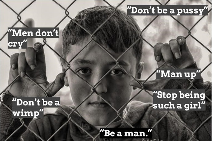 Why do some people think men are weak if they cry?