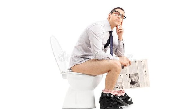 What tends to go through your mind while you are pooping?